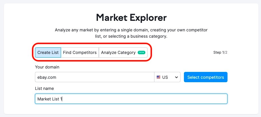 Market Explorer getting started