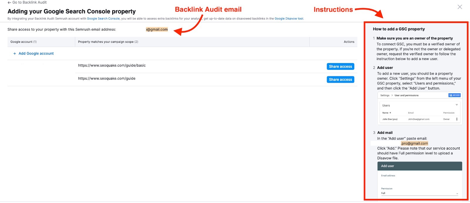 Conectando a ferramenta Backlink Audit às contas do Google image 4