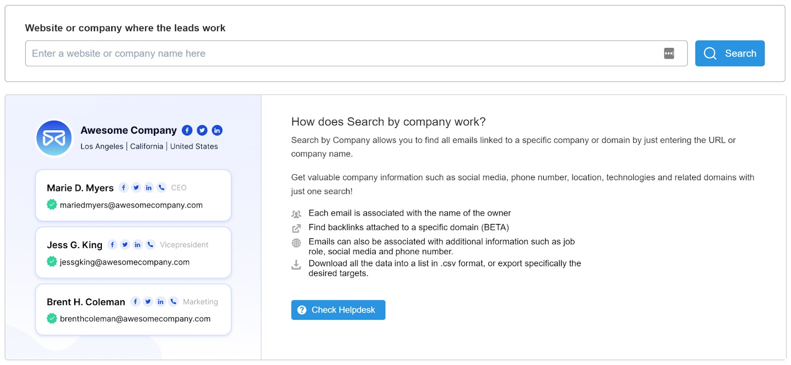 FindThatLead Domain Searcher getting started