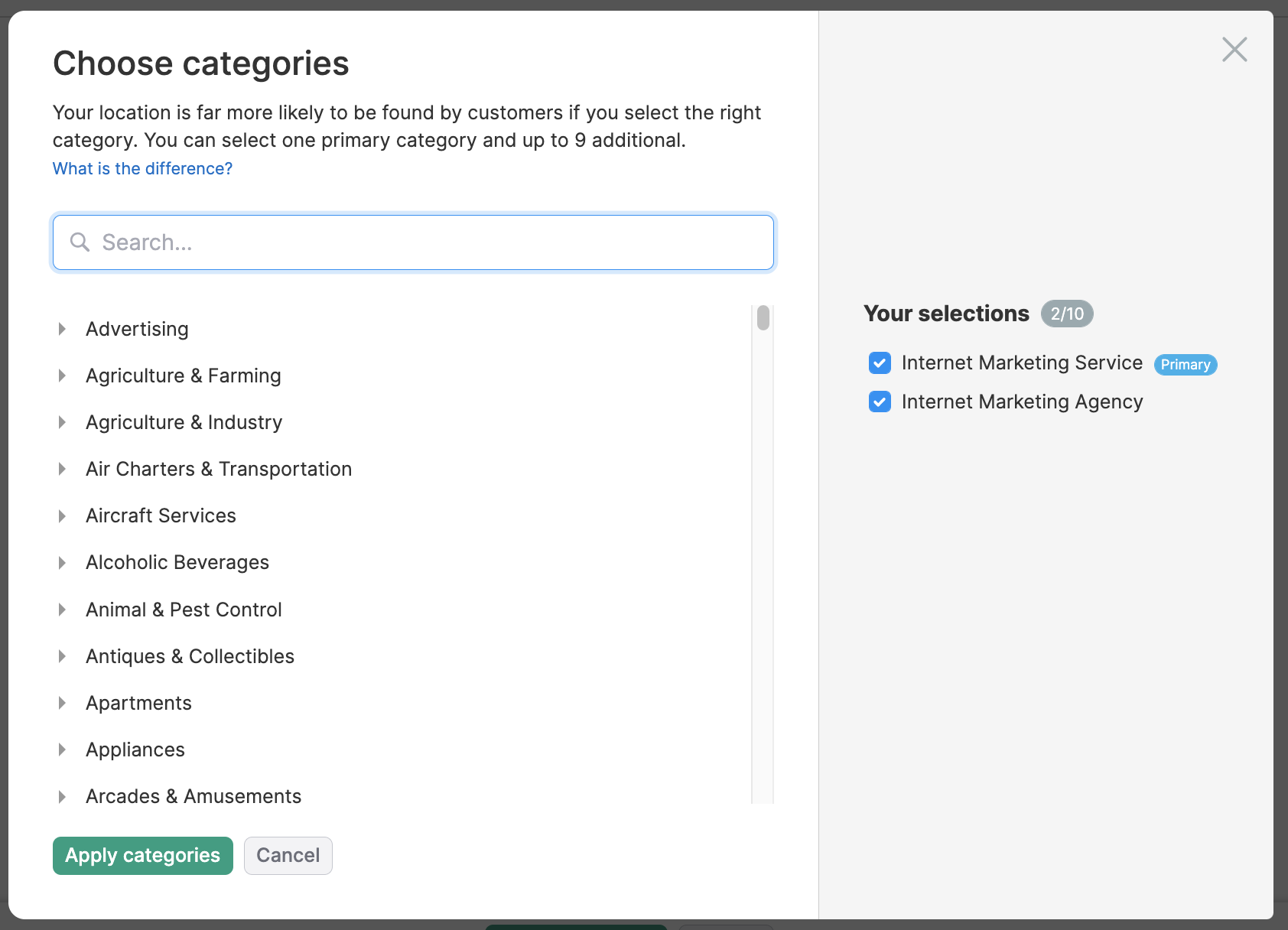 Listing Management: Tab „Standorte“ image 3