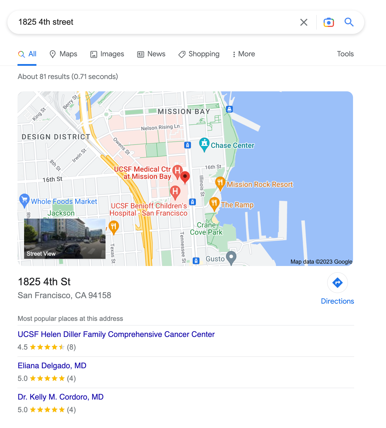 What Google address pack looks like