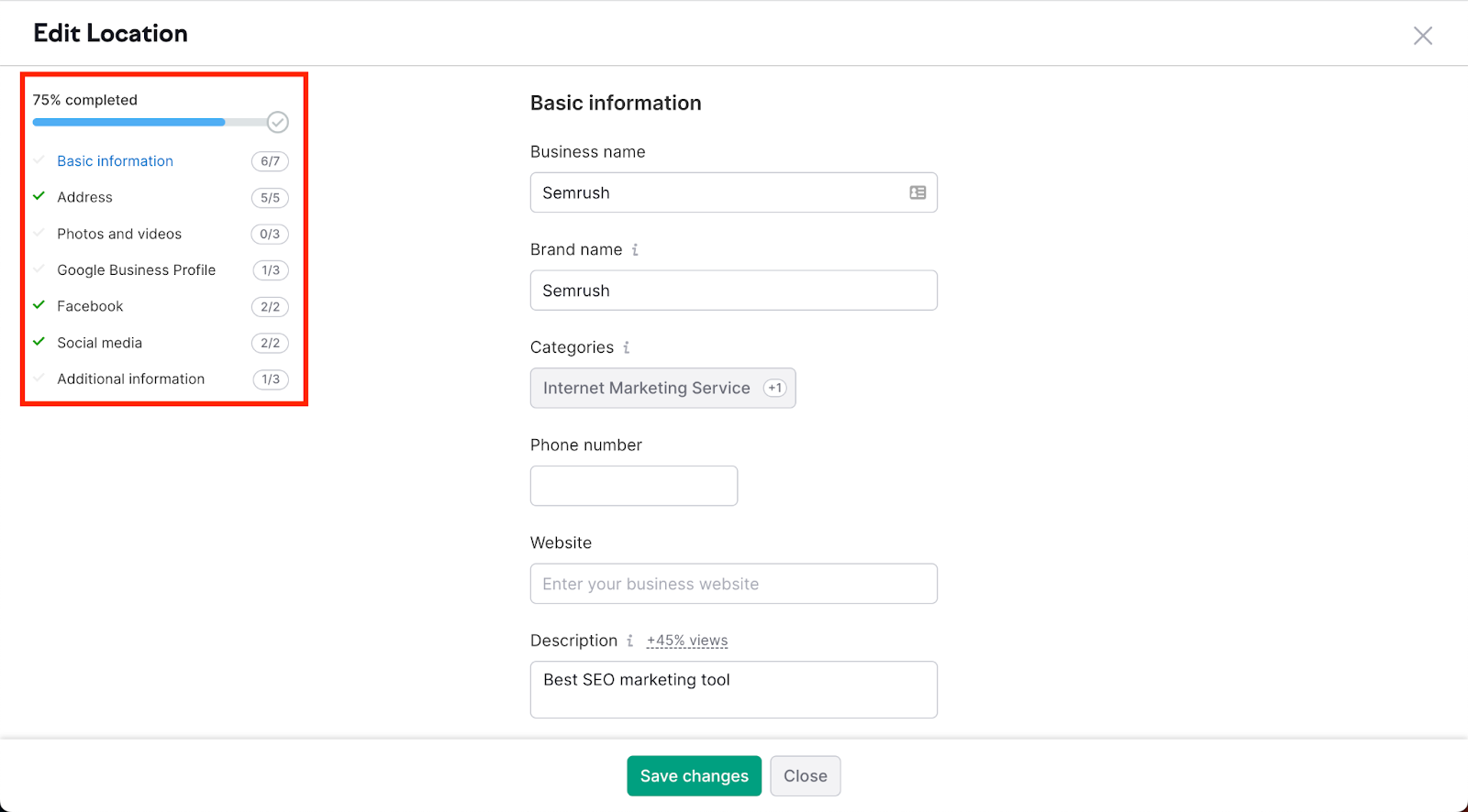 Listing Management Locations tab image 2