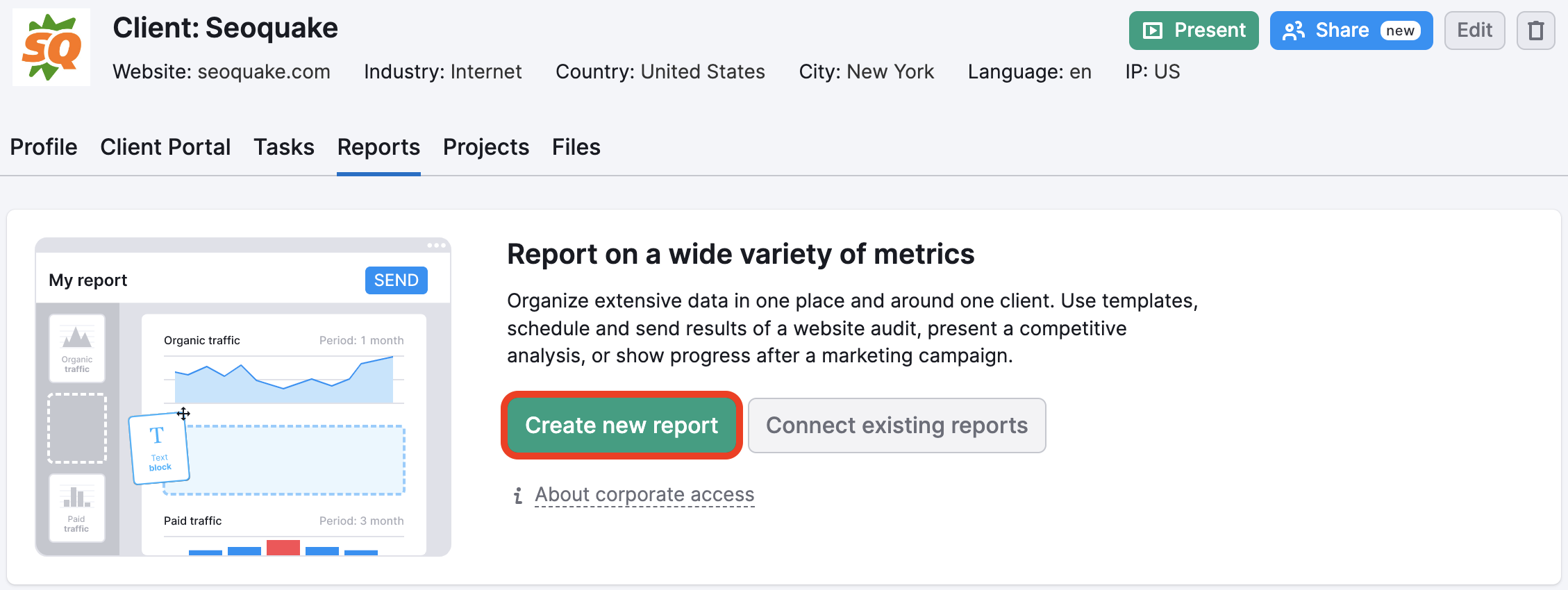 CRM creating reports