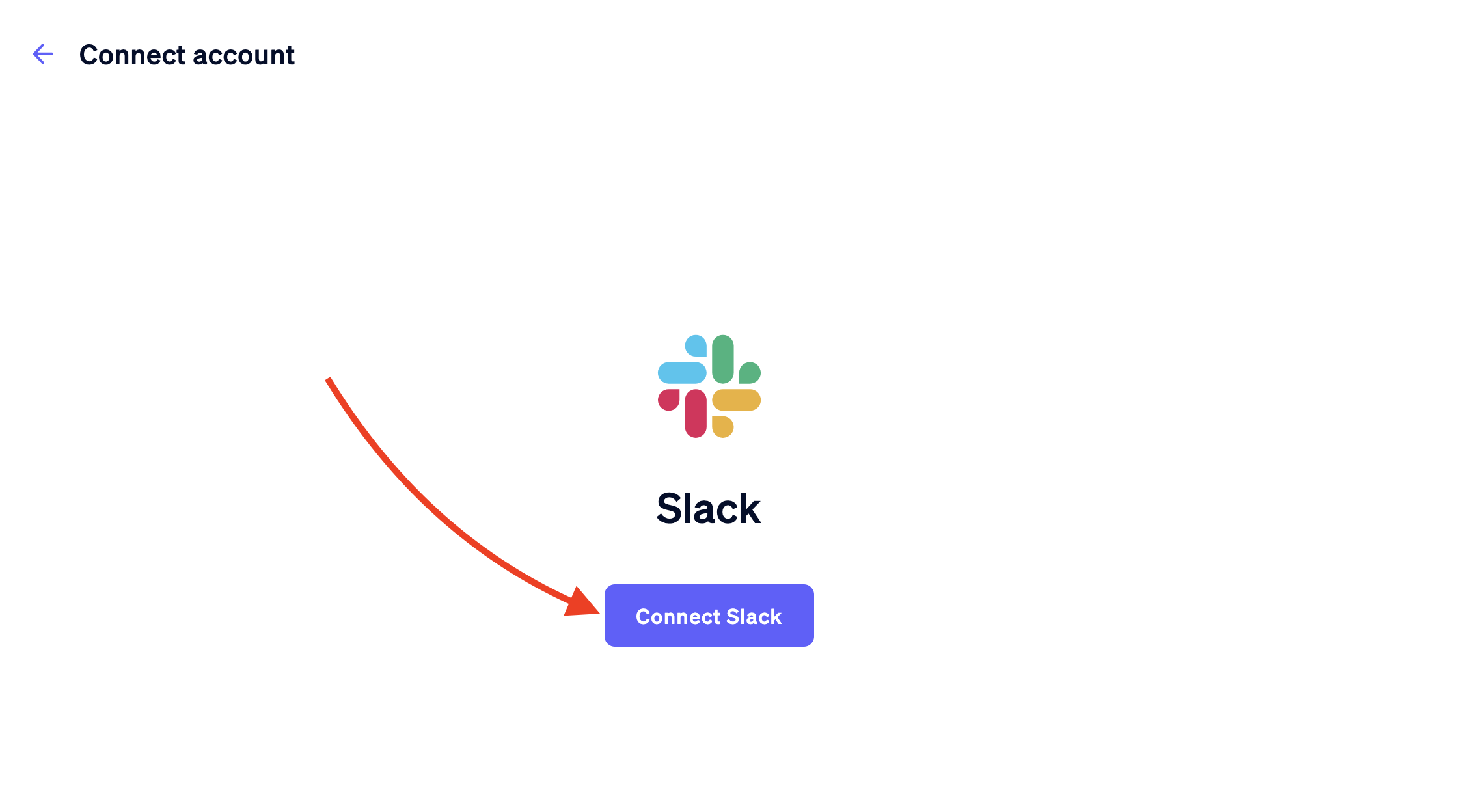 Final step of connecting Slack to Automated Data Connector.