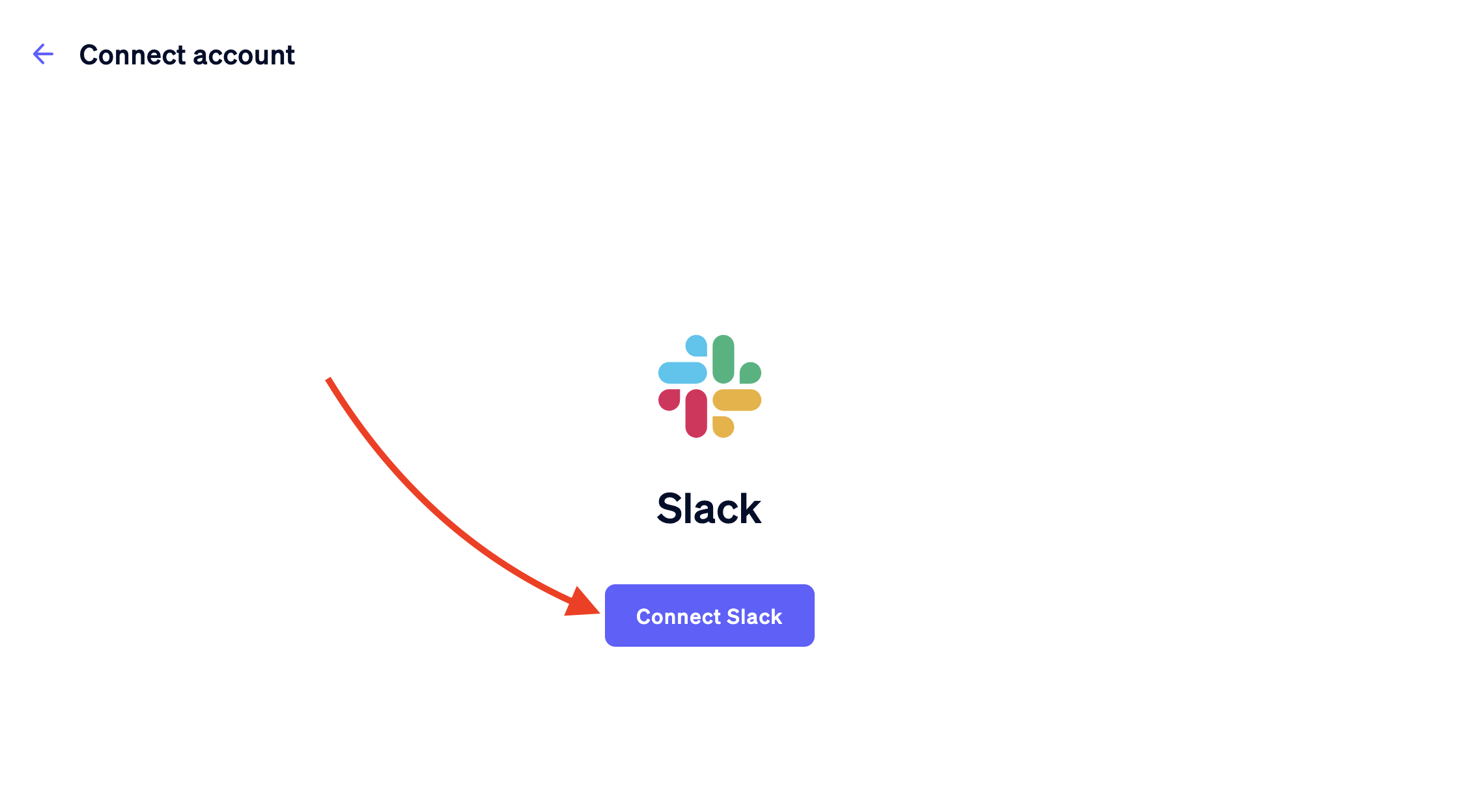 Final step of connecting Slack to AI Automated Data Connector.