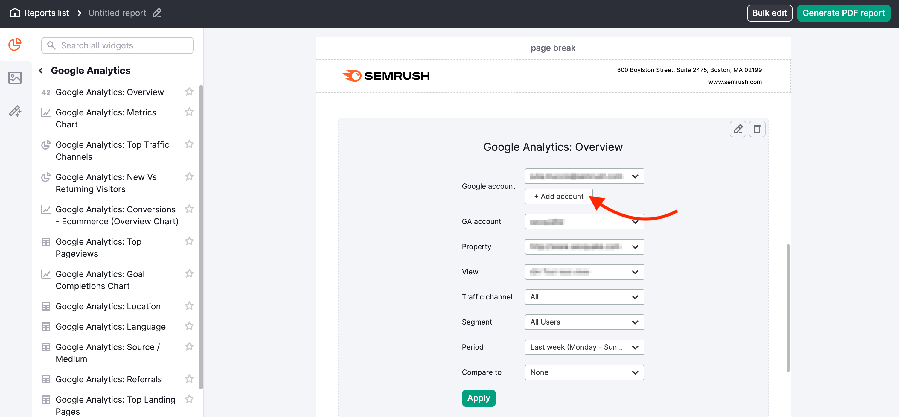 Google semrush clearance