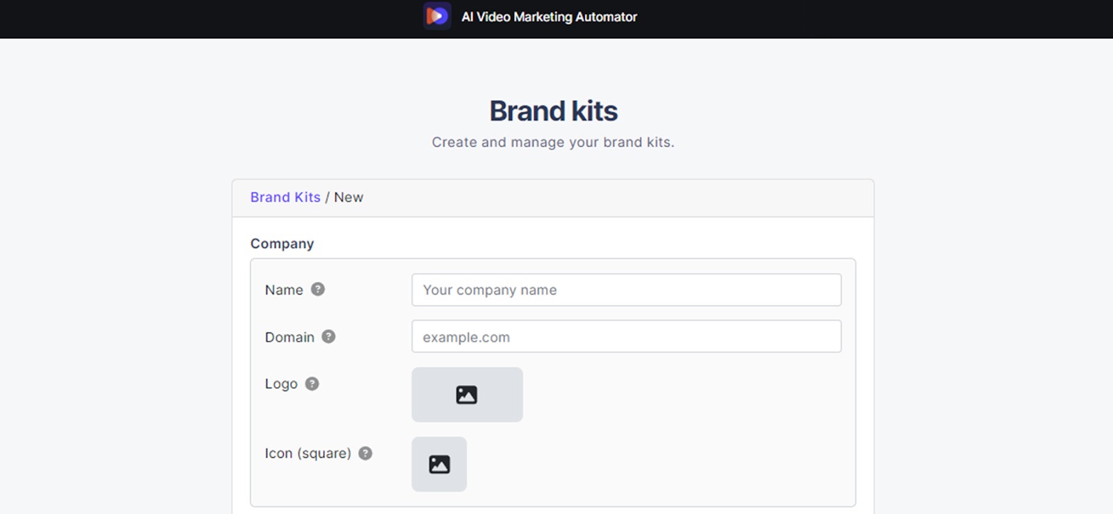 Creating and managing your brand kits in AI Video Marketing Automator.