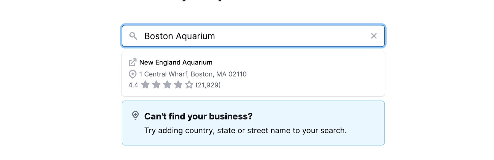To get started, users enter the name of the business they want to track into the tool’s search bar.