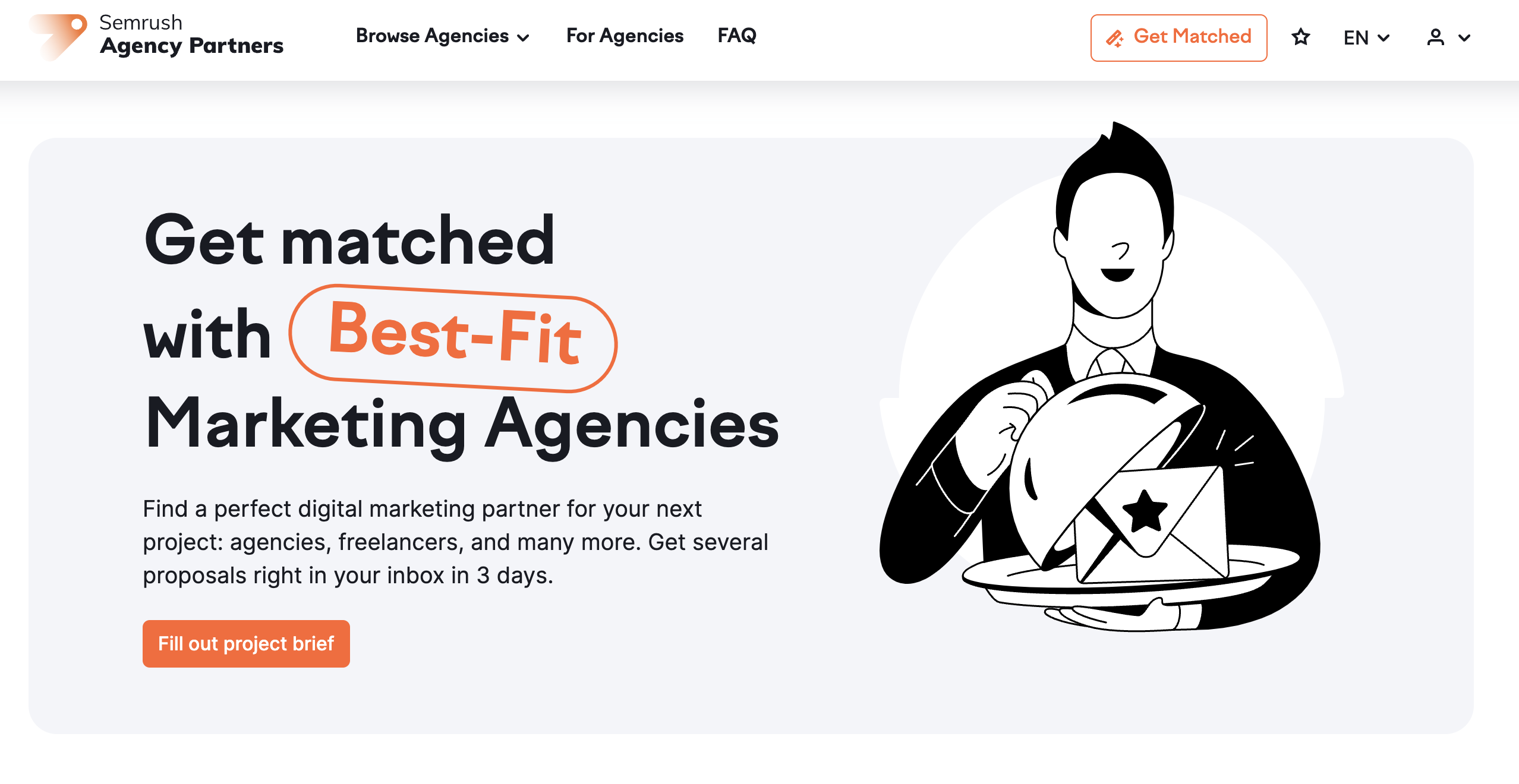 The Agency Partners platform homepage.