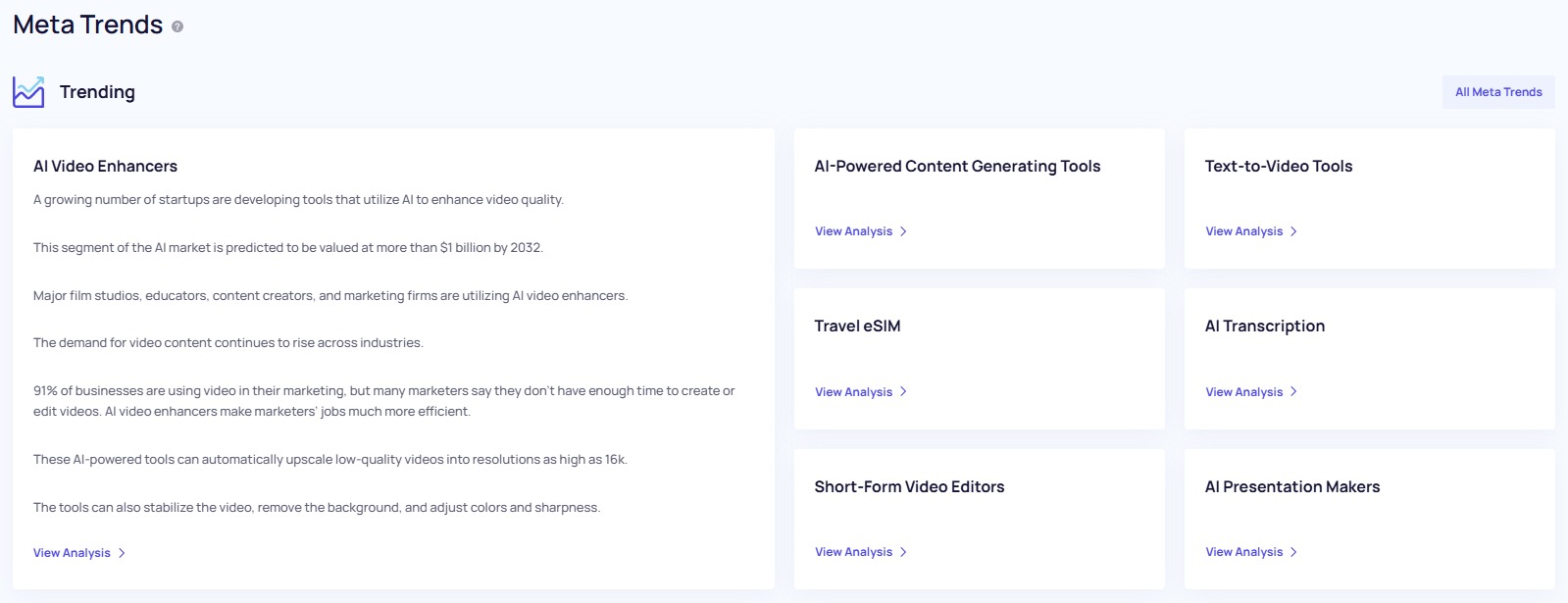 Exploring Meta Trends in Exploding Topics.