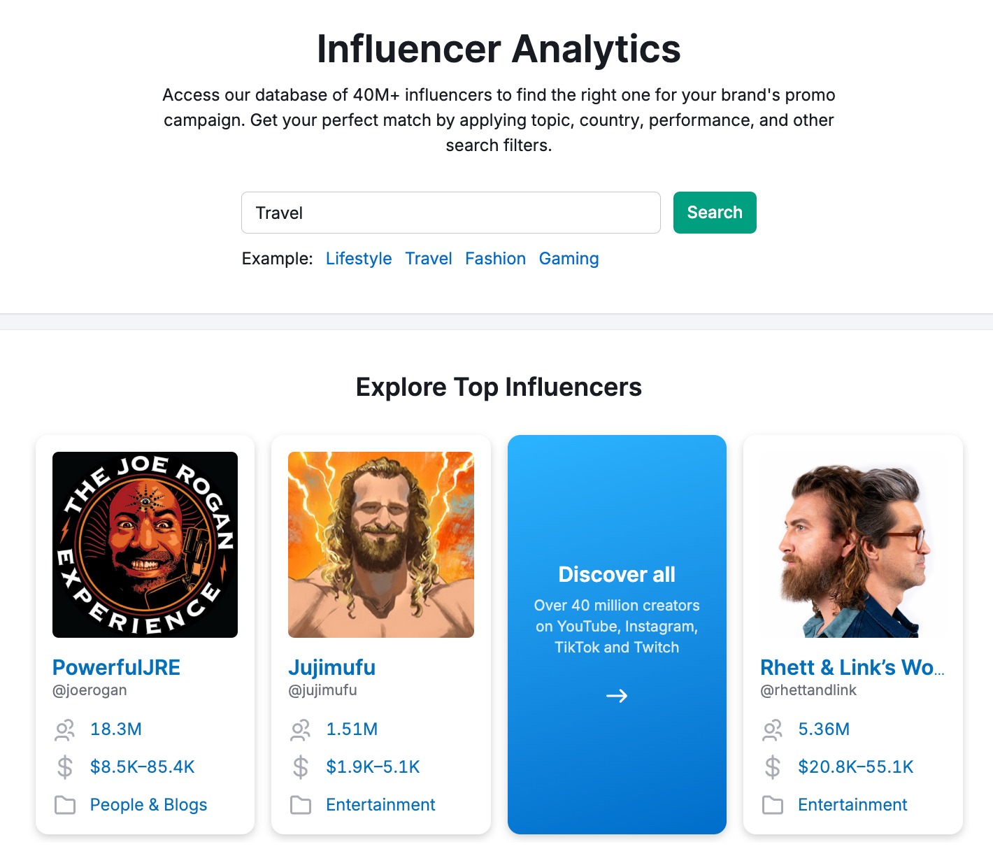 Influencer Analytics image 2