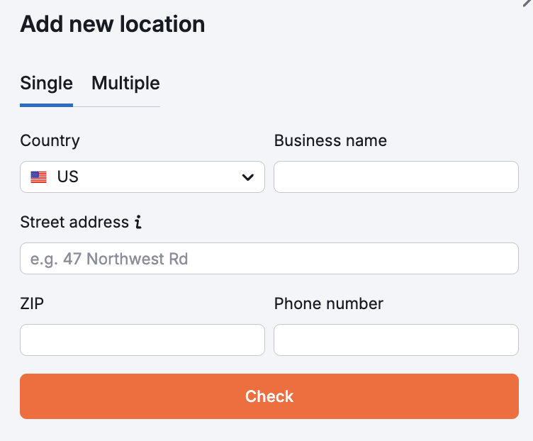 Business basic information.